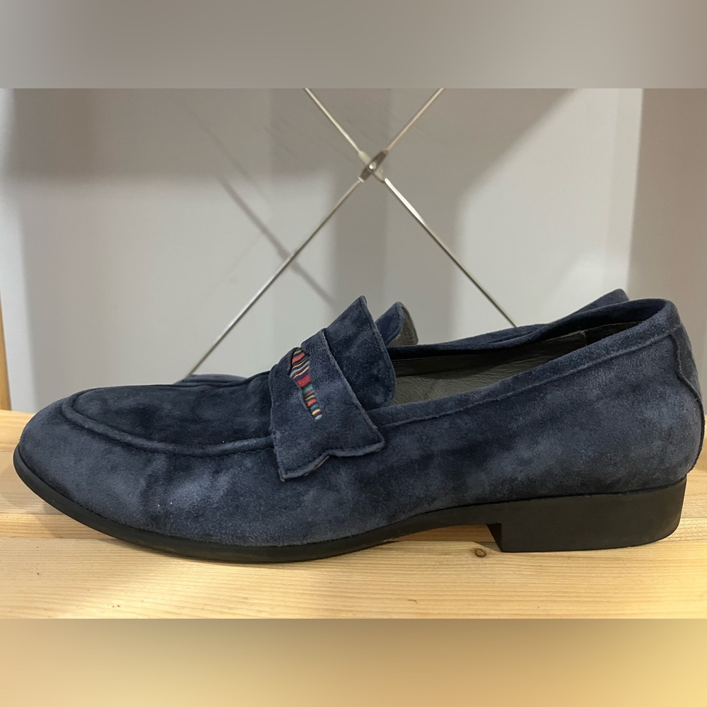 Robert graham suede penny loafers navy blue size 8